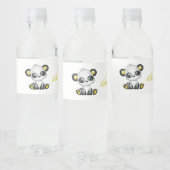 Schattige Beer Panda Baby shower Waterflesetiket Waterfles Etiket (Flessen)