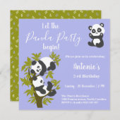 Schattige Beer Pandas Feest Jongen Verjaardag  Kaart (Voorkant / Achterkant)