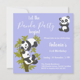 Schattige Beer Pandas Feest Jongen Verjaardag  Kaart