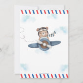 Schattige Beer Plane Adventure Begins Boy Baby sho Kaart (Achterkant)