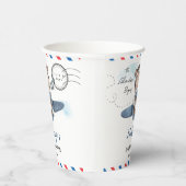 Schattige Beer Plane Adventure Begins Boy Baby sho Papieren Bekers (Rechts)