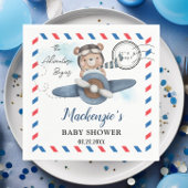 Schattige Beer Plane Adventure Begins Boy Baby sho Servet