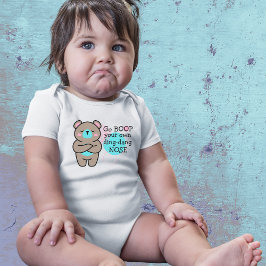 Schattige Beer - Priem Niet in Mijn Neus Baby Body Romper
