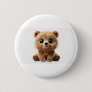 Schattige Beer Ronde Button 5,7 Cm