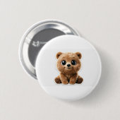 Schattige Beer Ronde Button 5,7 Cm (Voorkant /achterkant)