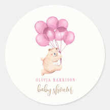 Schattige Beer Roze Balloon Baby shower