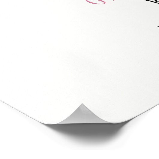 Schattige Beer Roze Balloon Baby shower Welkomstbo Poster (Hoek)