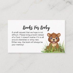 Schattige Beer Safari Thema Baby shower Boekaanvra Informatiekaartje