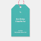 Schattige Beer sneeuwscène gegeven met liefde kers Cadeaulabel (Achterkant)