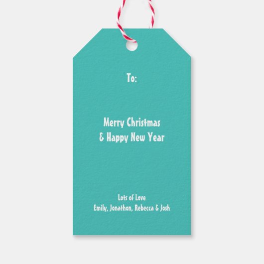 Schattige Beer sneeuwscène gegeven met liefde kers Cadeaulabel (Achterkant)