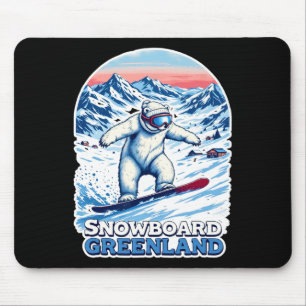 Schattige Beer snowboarden in Groenland Muismat