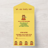 Schattige Beer Theme Boy Baby shower All In One Uitnodiging (Binnen)