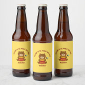 Schattige Beer Theme Boy Baby shower Bier Etiket (Flessen)