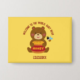 Schattige Beer Theme Boy Baby shower Button