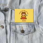 Schattige Beer Theme Boy Baby shower Button (Insitu)