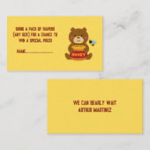 Schattige Beer Theme Boy Baby shower Informatiekaartje (Voorkant / Achterkant)