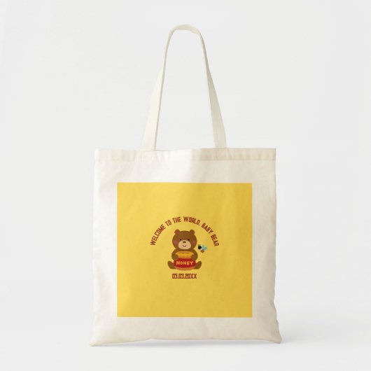 Schattige Beer Theme Boy Baby shower Tote Bag (Voorkant)