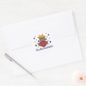 Schattige Beer Toekomstige Bouwvakker Ronde Sticker (Envelop)