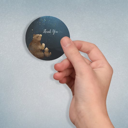 Schattige Beer Twinkle Little Star Dank u Ronde Sticker