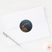 Schattige Beer Twinkle Little Star Dank u Ronde Sticker (Envelop)