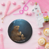 Schattige Beer Twinkle Little Star Papieren Bordje (Feest)