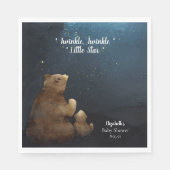 Schattige Beer Twinkle Little Star Servet (Voorkant)