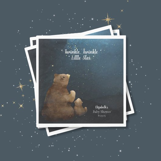 Schattige Beer Twinkle Little Star Servet