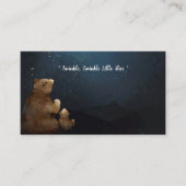 Schattige Beer Twinkle Twinkle Baby Display Douche Informatiekaartje (Voorkant)