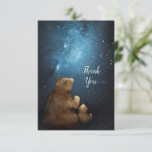 Schattige Beer Twinkle Twinkle Baby shower Dank u Bedankkaart (Staand voorkant)