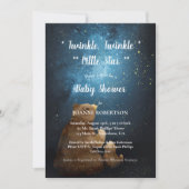 Schattige Beer Twinkle Twinkle Little Star Baby sh Kaart (Voorkant)