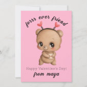 Schattige beer Valentijnskaart klas Feestdagenkaart (Voorkant)