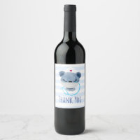 Schattige Beer Verpleegster met Mondkapje Dank Je