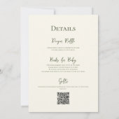 Schattige Beer visser is op weg naar Baby shower Kaart (Achterkant)