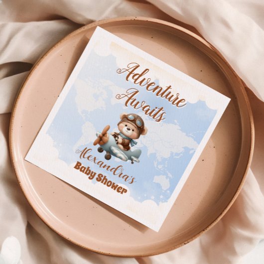 Schattige Beer vliegavontuur begint Servet