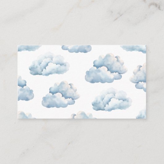 Schattige Beer Vliegtuig Blauwe Jongen Luier Raffl Informatiekaartje (Achterkant)