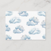 Schattige Beer Vliegtuig Blue Boy Boeken voor Baby Informatiekaartje (Achterkant)