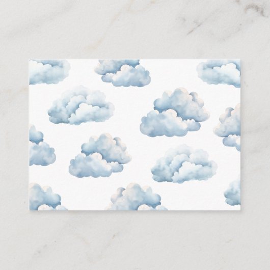 Schattige Beer Vliegtuig Blue Boy Boeken voor Baby Informatiekaartje (Achterkant)