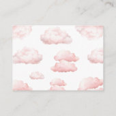 Schattige Beer Vliegtuig Roze Meisje Boeken voor B Informatiekaartje (Achterkant)