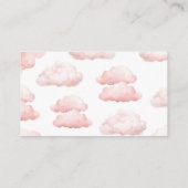 Schattige Beer Vliegtuig Roze Meisje Luier Raffle Informatiekaartje (Achterkant)