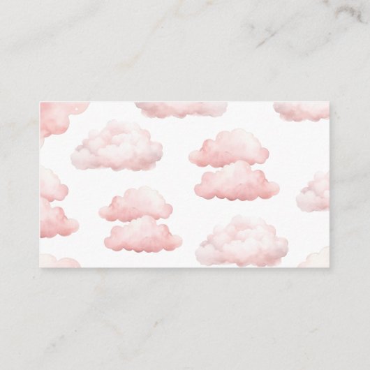 Schattige Beer Vliegtuig Roze Meisje Luier Raffle Informatiekaartje (Achterkant)