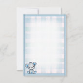 Schattige Beer voor jongen Baby shower dank u Bedankkaart (Achterkant)