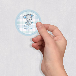 Schattige Beer voor Jongensgunst Dank u Ronde Sticker