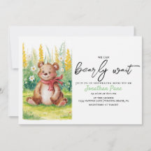 Schattige Beer Waterverf Bearly Wait Baby shower