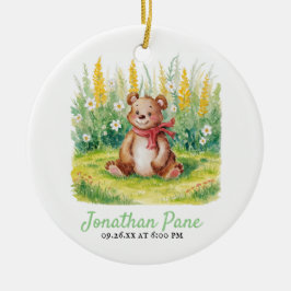 Schattige Beer Waterverf Bearly Wait Baby shower Keramisch Ornament