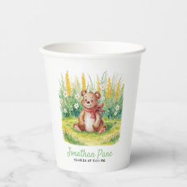 Schattige Beer Waterverf Bearly Wait Baby shower Papieren Bekers