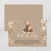 Schattige beer waterverf jongen baby shower kaart (Voorkant / Achterkant)