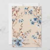 Schattige beer waterverf jongen baby shower uitnod kaart (Achterkant)