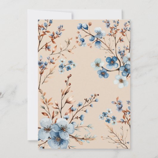 Schattige beer waterverf jongen baby shower uitnod kaart (Achterkant)