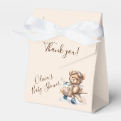 Schattige Beer We kunnen bearly wachten Baby showe Bedankdoosjes (Voorkant Zijde)