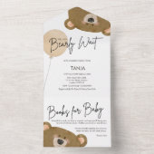 Schattige Beer We kunnen nauwelijks wachten op gen All In One Uitnodiging (Binnen)